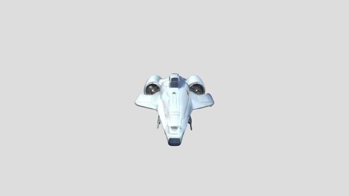 A 3d model of a futuristic spaceship 3D Model