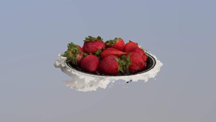 Strawberries with texture 3D Model