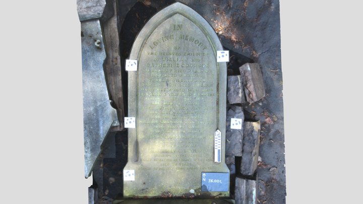 Test gravestone model (Scarlett) 3D Model