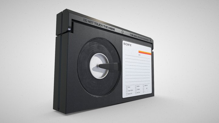 Sony Betamax Video Tape 3D Model