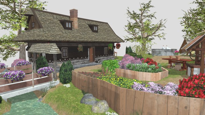 DAE Diorama - Grandma's House 3D Model