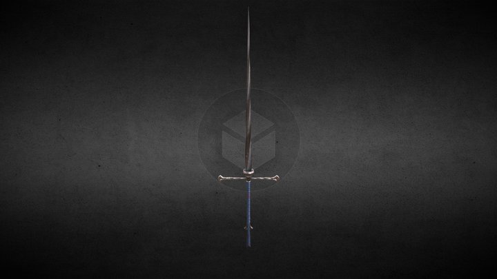 Dark Fantasy Sword 3D Model