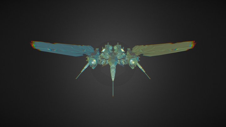 Test Ship kitbash 3D Model