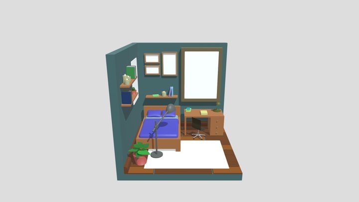 3d room setup_blend1 3D Model