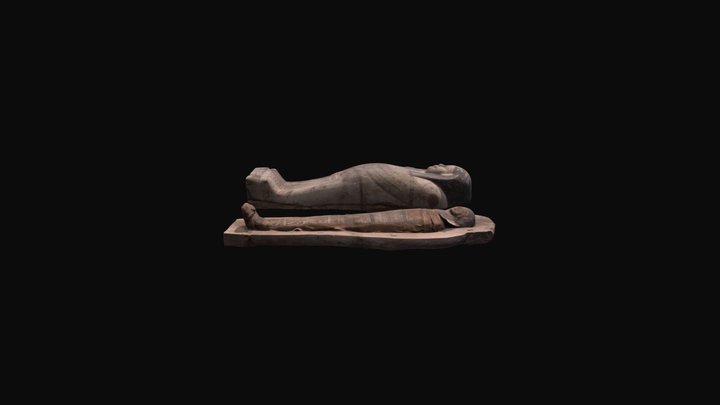 Graeco-Roman Egyptian Coffin and Mummy 3D Model
