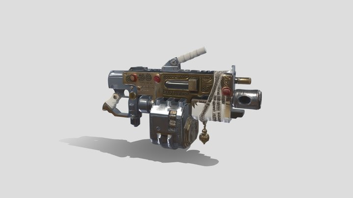 Fantasy machine gun 3D Model