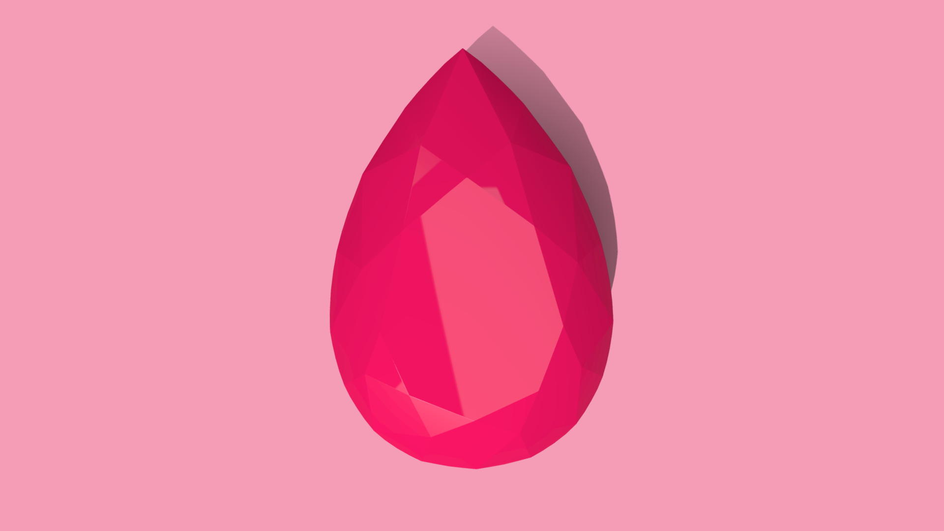3D model Ruby Gem – Pear Cut - This is a 3D model of the Ruby Gem - Pear Cut. The 3D model is about logo.