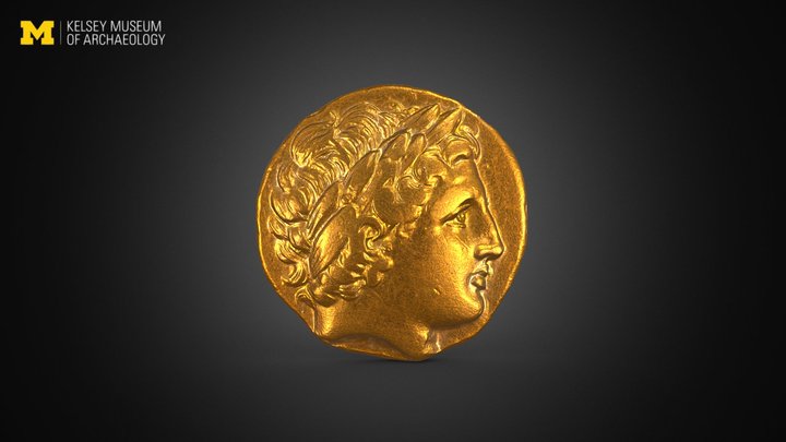 Gold Stater of Philip II 3D Model