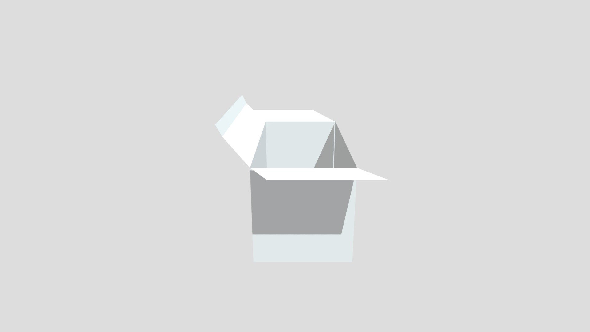 cardboard box low-poly