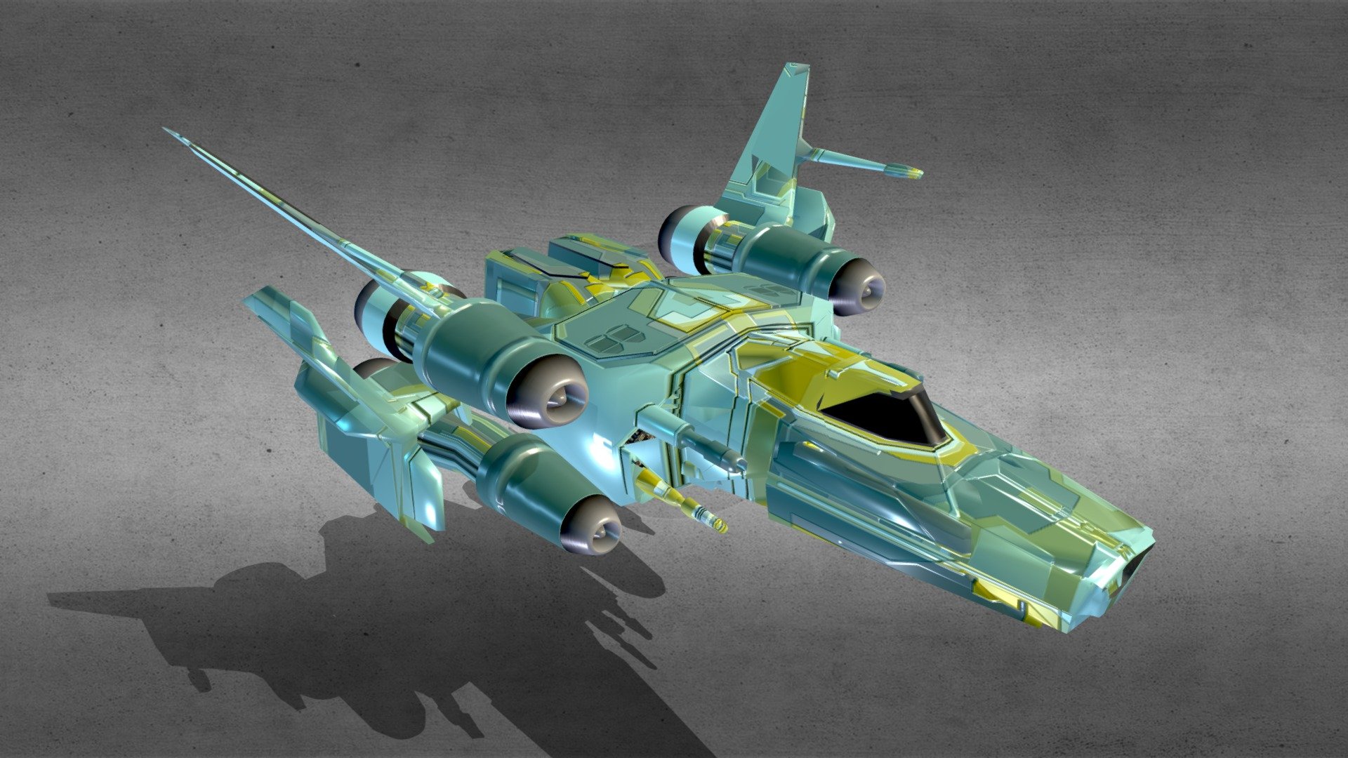 Military Spaceship Fighter - 3D model by deklox [046d054] - Sketchfab