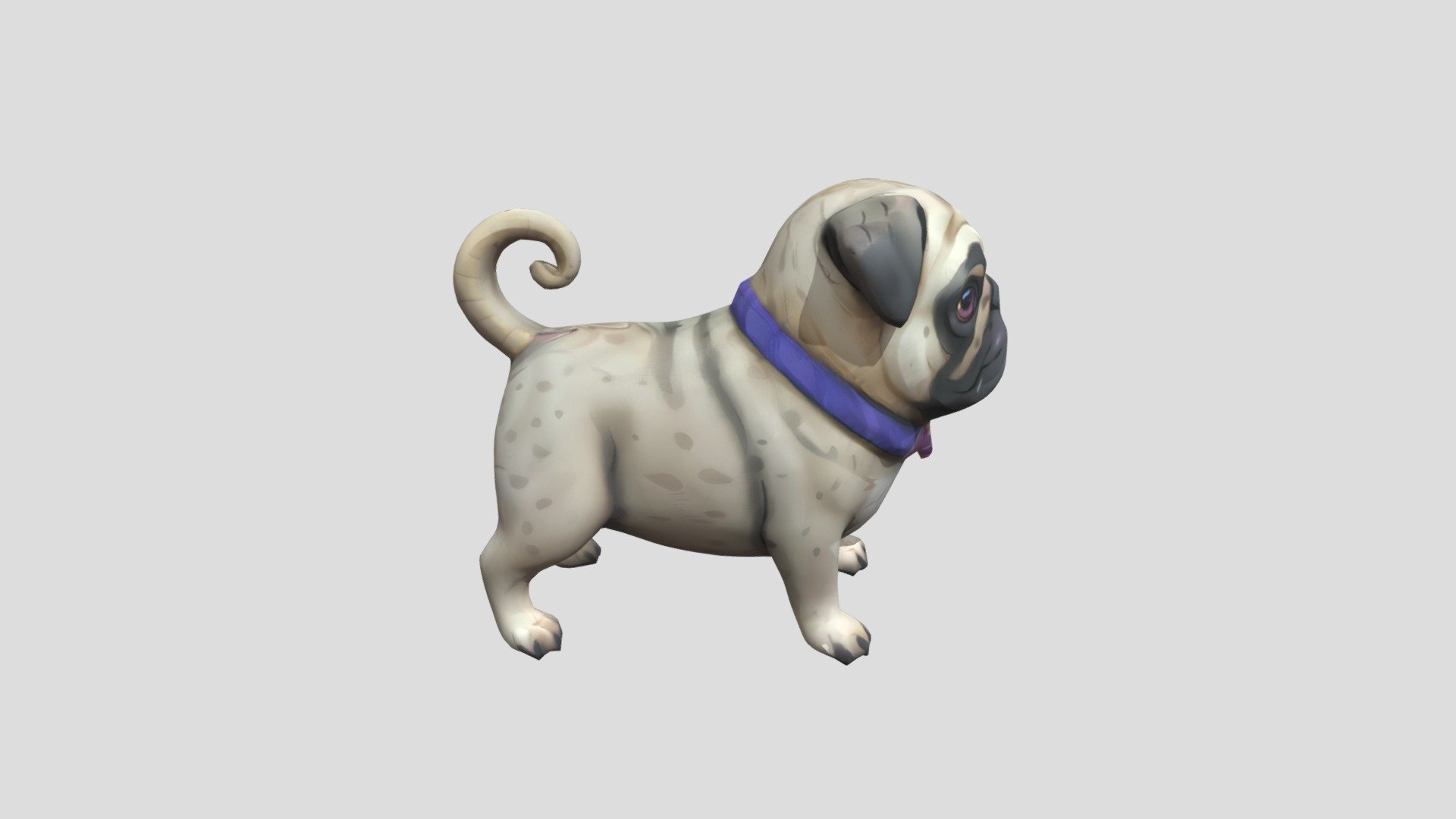 Cartoon_Pug_ - 3D model by marioribecco [046e82a] - Sketchfab