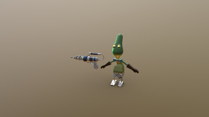 Alien and Prop 3D Model