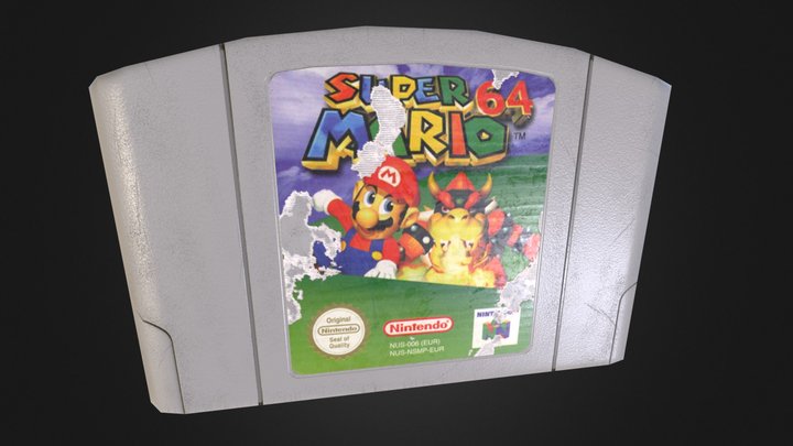 Nintendo 64 Cartridge (PBR version) 3D Model
