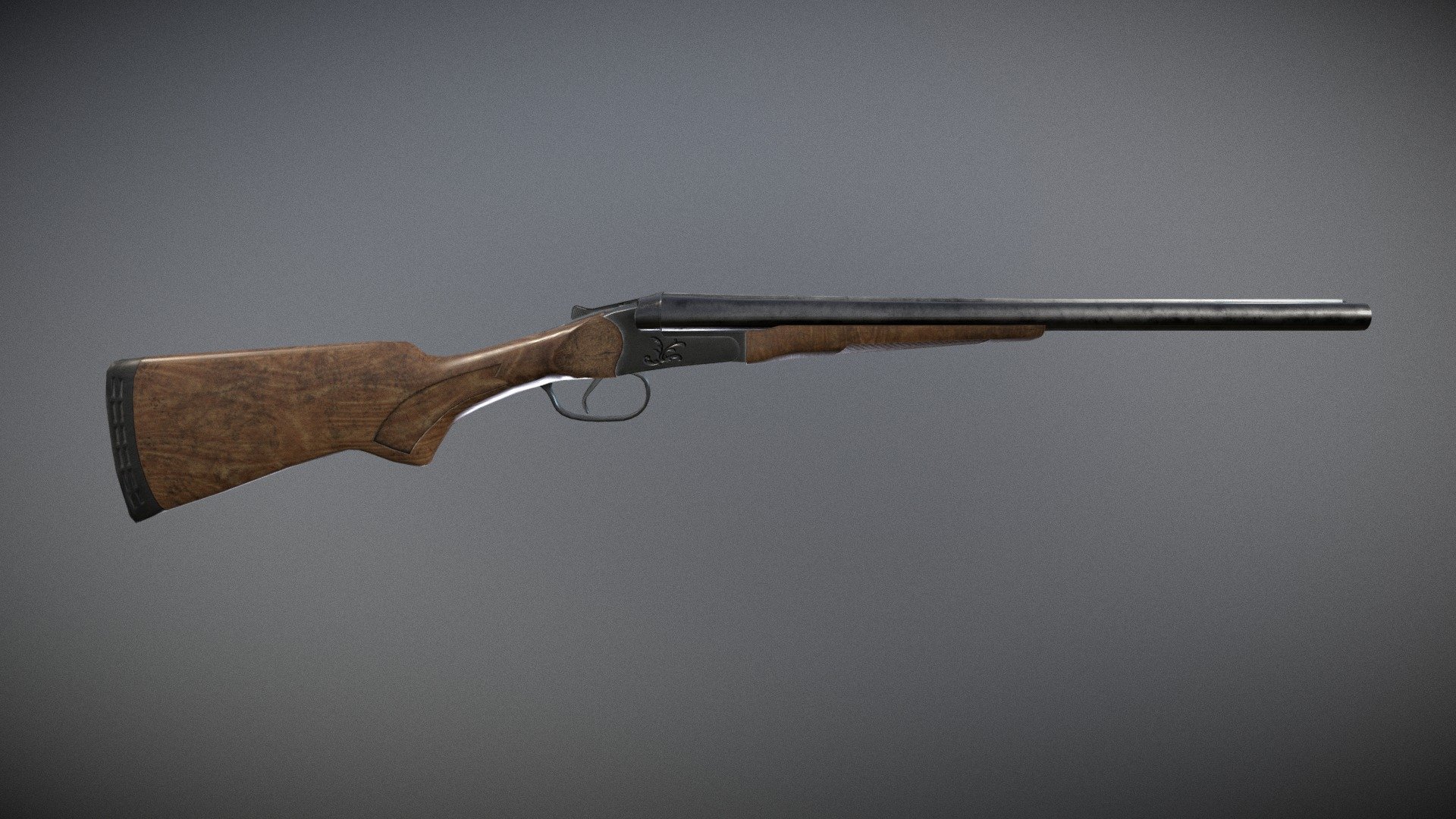Double Barrel Shotgun Download Free 3D Model By Sebastian Kansik 