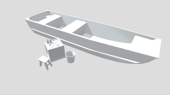 DAE 3 Simple Props - Forest Loner 3D Model