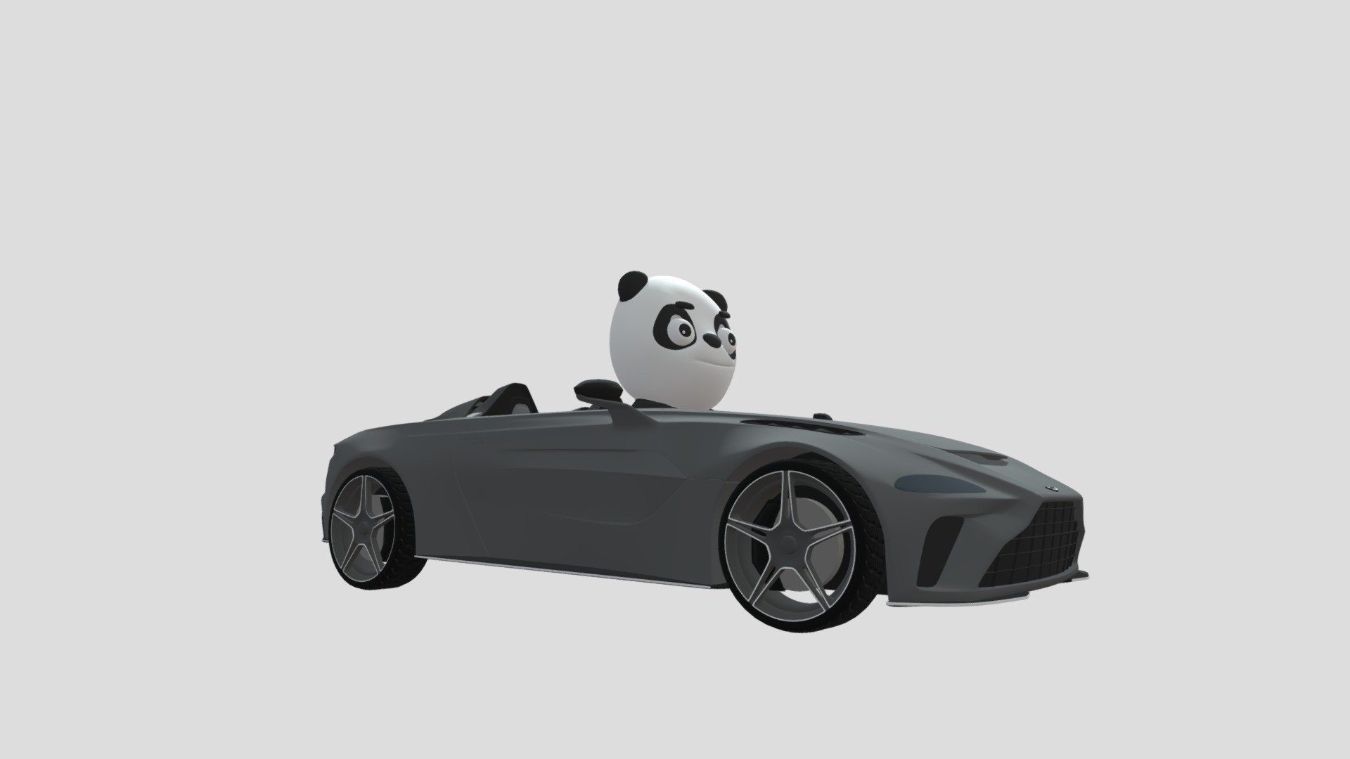 Panda Driving Aston Martin V12 Speedster