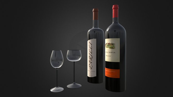 Wine Kit 1 3D Model