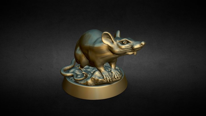 Nemoriko`s : Tabletop Rat Marker 3D Model