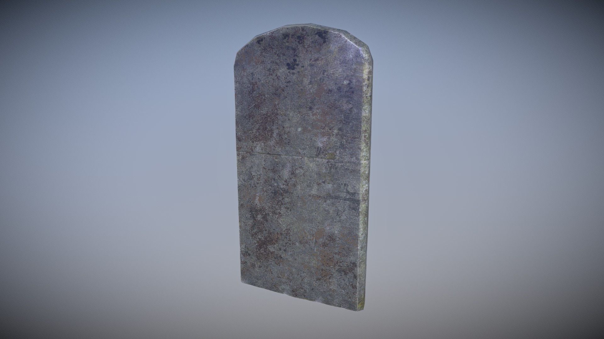 3D model Gravestone D - This is a 3D model of the Gravestone D. The 3D model is about a stone with a rough surface.