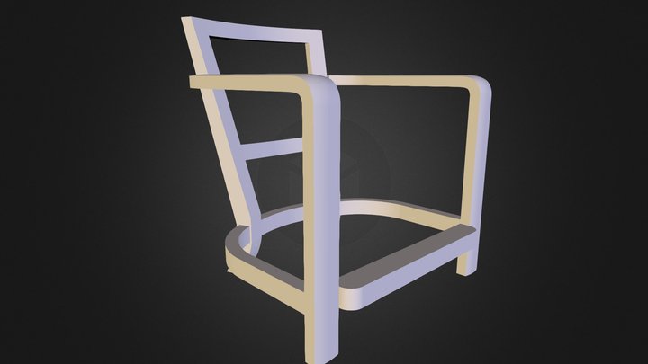 Structure fauteuil club 3D Model