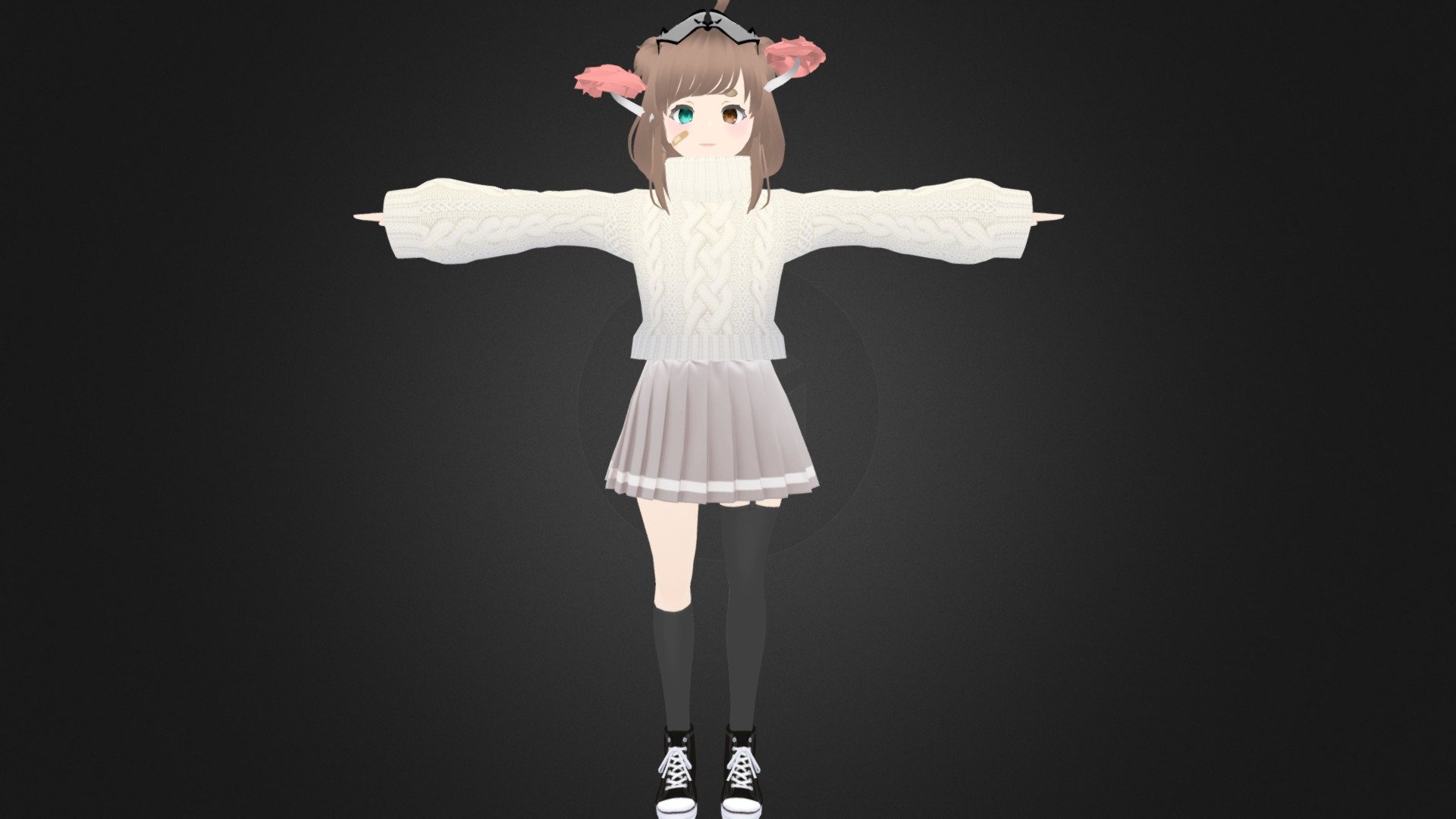 3D Anime Character girl for Blender 9 - Buy Royalty Free 3D model by CGTOON  [047a791] - Sketchfab Store