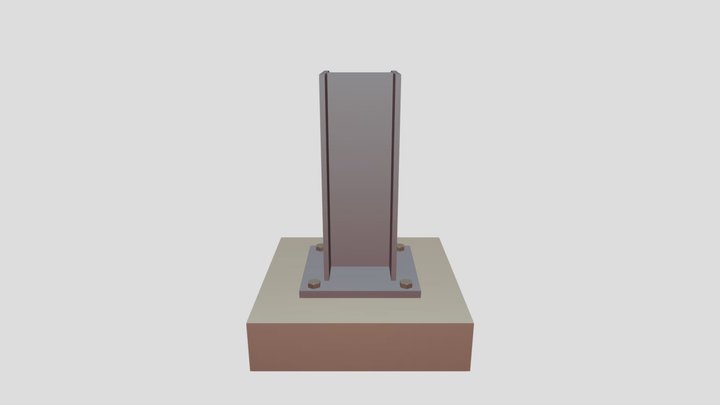 Column Base Assembly 3D Model