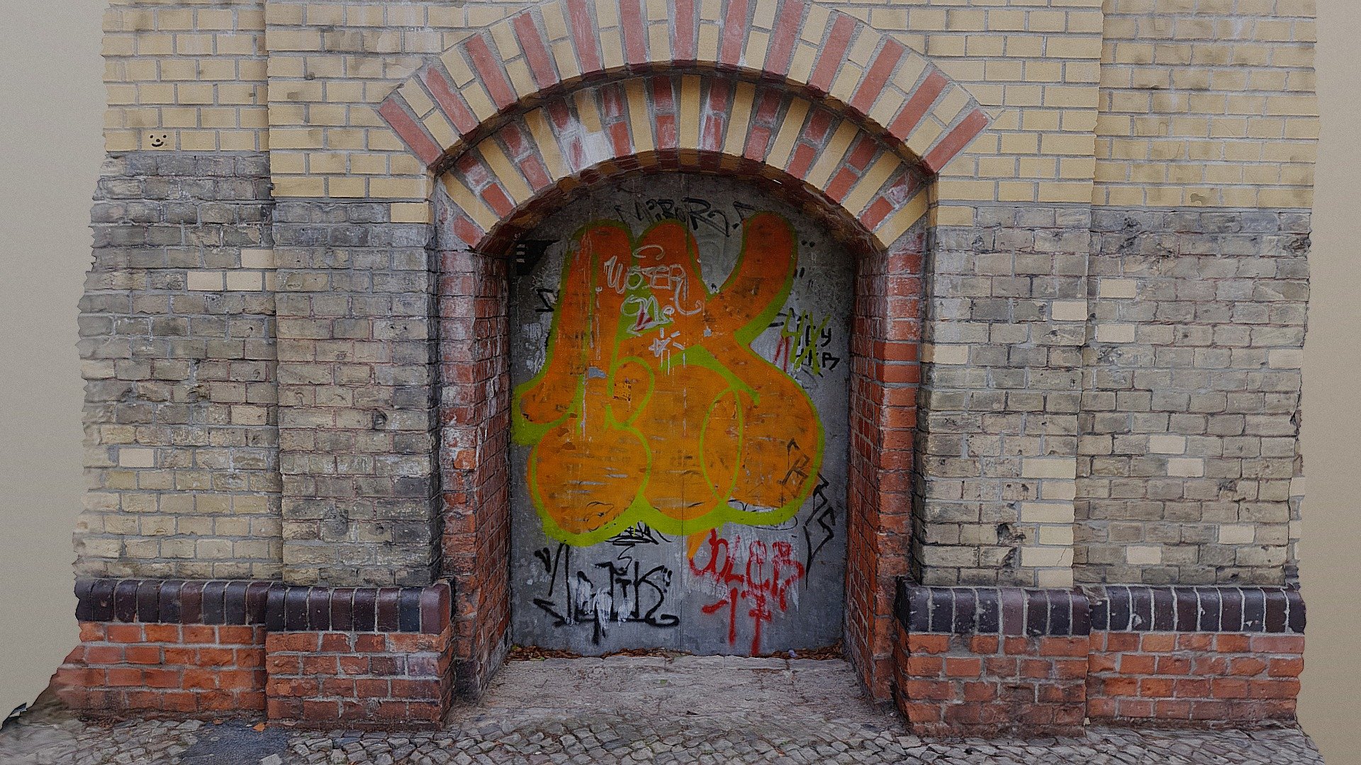 Gartenstrasse Brick Wall Door