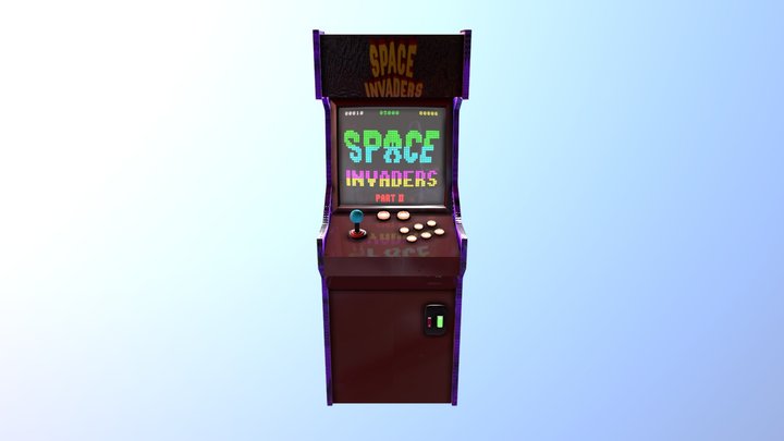 Borne Arcade/ Space Invader Arcade machine 3D Model