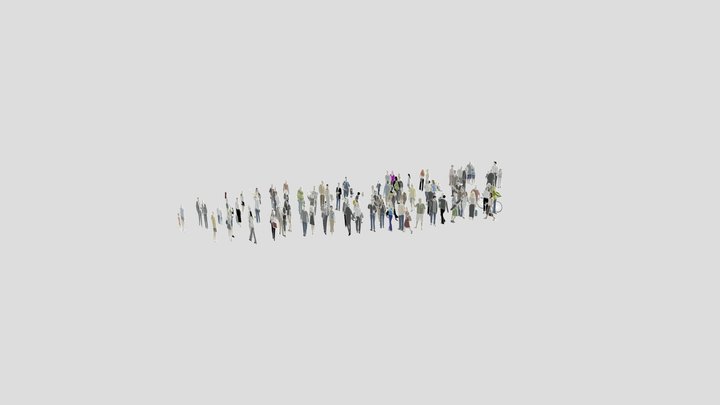 Group of people 3D Model