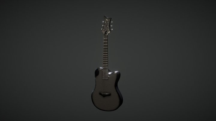 Emerald Guitar x20 3D Model