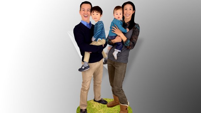 3D Scan of a Family of Four 3D Model