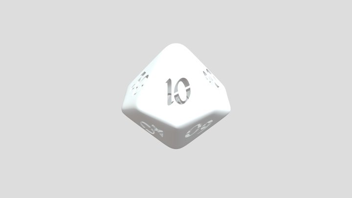 D100 from Hollow Dices Set 3D Model