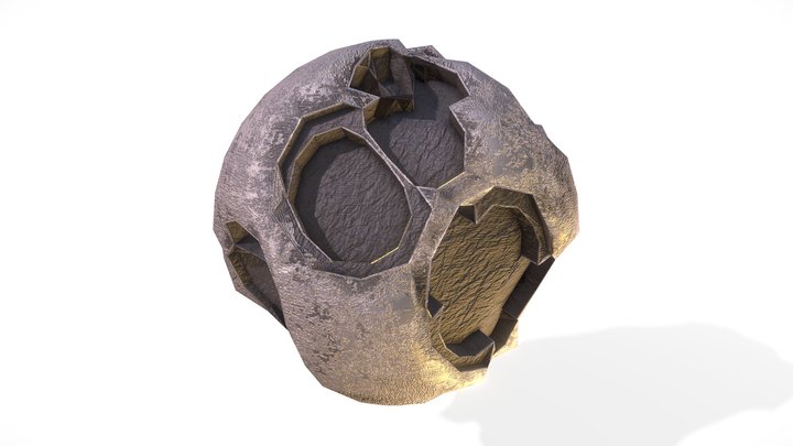 Metal & Rock Asteroid 3D Model