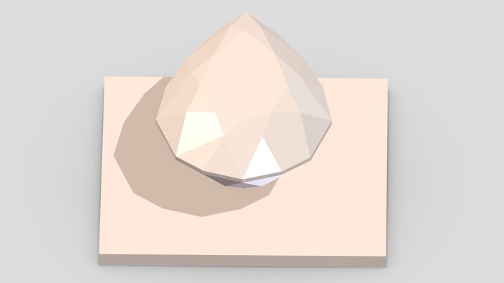 Pear Cut Diamond 3D Model