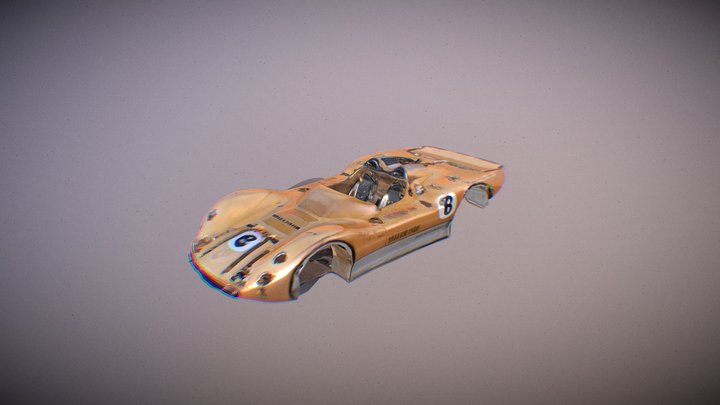 McLaren Can-Am Car SHELL NO WHEELS NO INTERIOR 3D Model