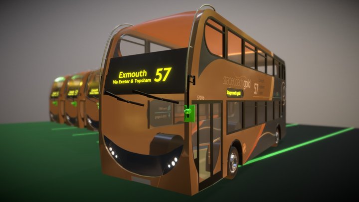 WIP StageCoach Gold Bus 3D Model