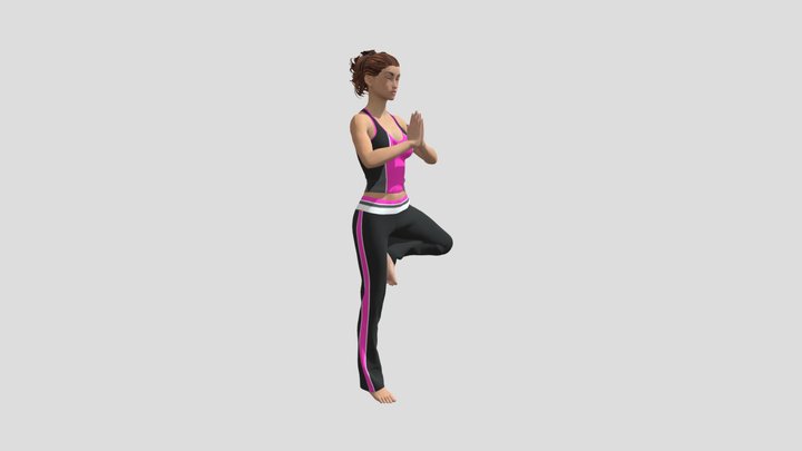 GIRL YOGA 3D Model