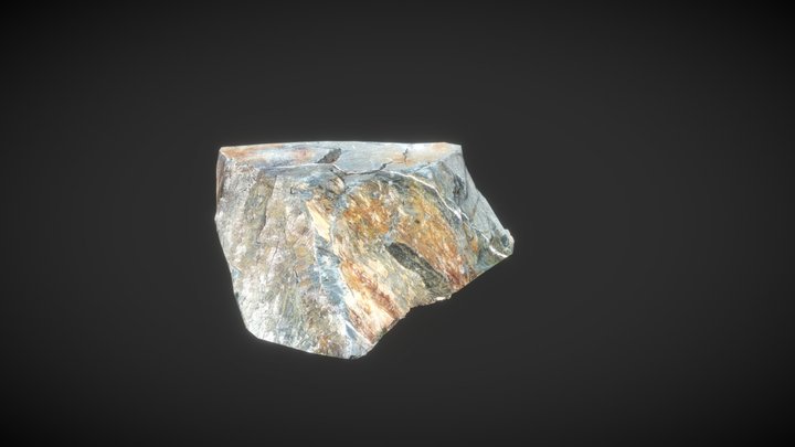 Flat Angle Rock Scan 3D Model