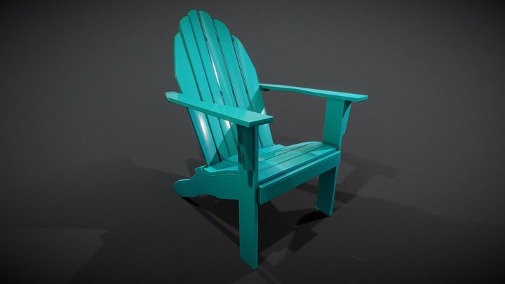 Adirondeck Chair painted 3D Model