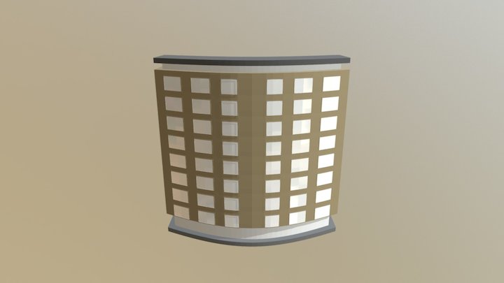Low-poly building 3D Model