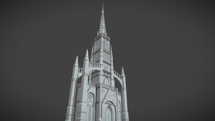 Medieval Cathedral 3D Model