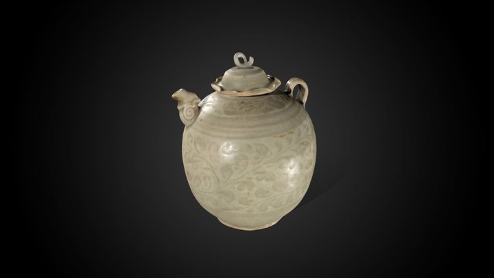 Celadon Ewer and Cover, 13th - 14th C CE – Gratis 3D-model STL