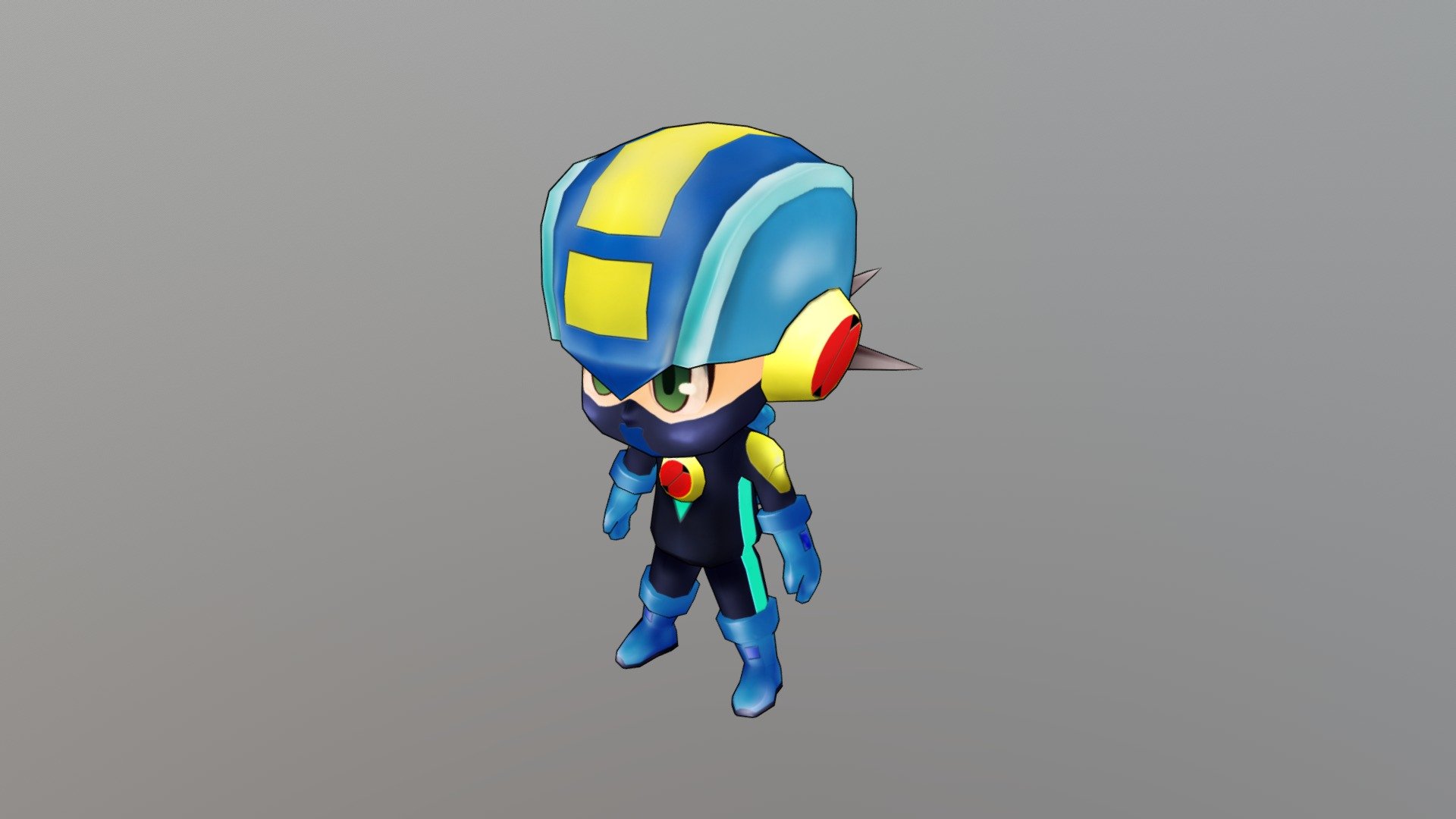 Rockman exe outline - 3D model by nara_han [048dc0b] - Sketchfab