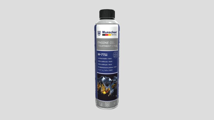 W7711 Engine Oil Treatment + MoS2 3D Model