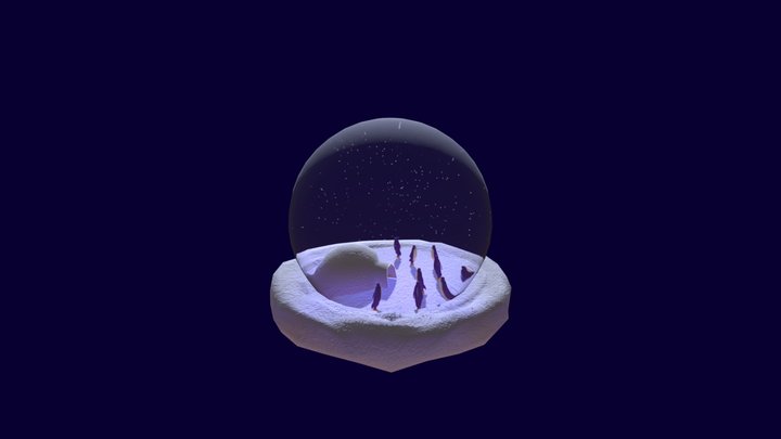 Penguin Snowglobe 3D Model