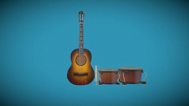 Asset Pack: Stylized Instruments - Series 1 3D Model