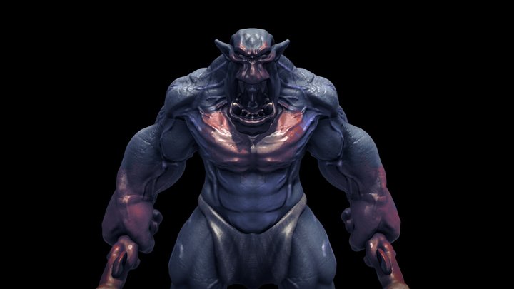 Orc Warrior - Textured 3D Model