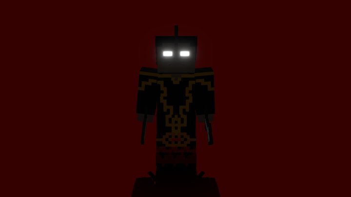 3D Herobrine Minecraft Skin