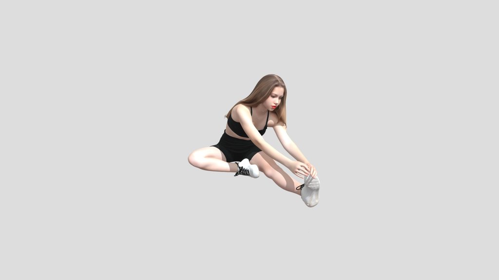 Seated Stretch in White Studio