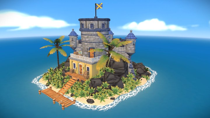 El Puerto Susurrante - Game Art Exam Year 1 3D Model